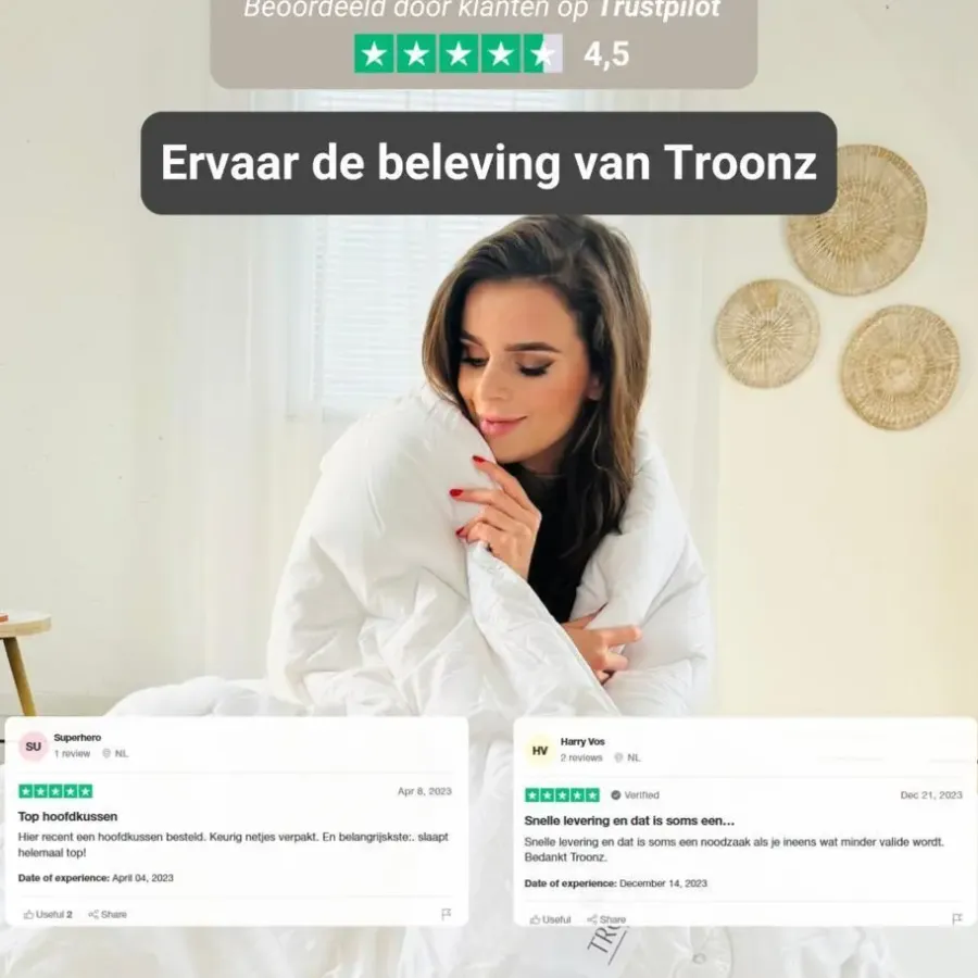 Troonz Hoofdkussen Two - Comfortabel en Ademend
