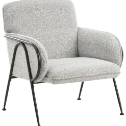 Beliani TRYSNES - Fauteuil - Zwart/Wit - Polyester