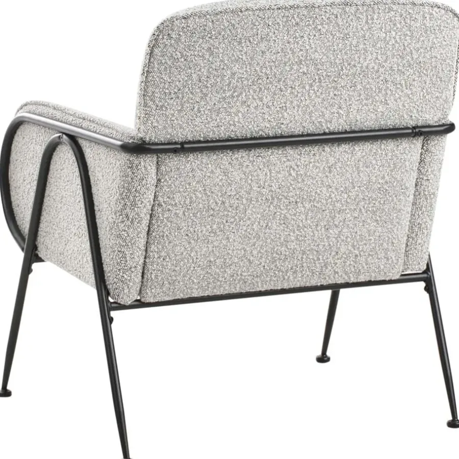 Beliani TRYSNES - Fauteuil - Zwart/Wit - Polyester