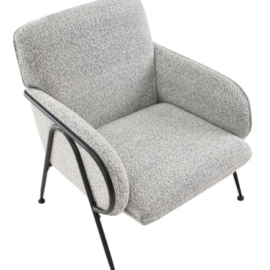 Beliani TRYSNES - Fauteuil - Zwart/Wit - Polyester