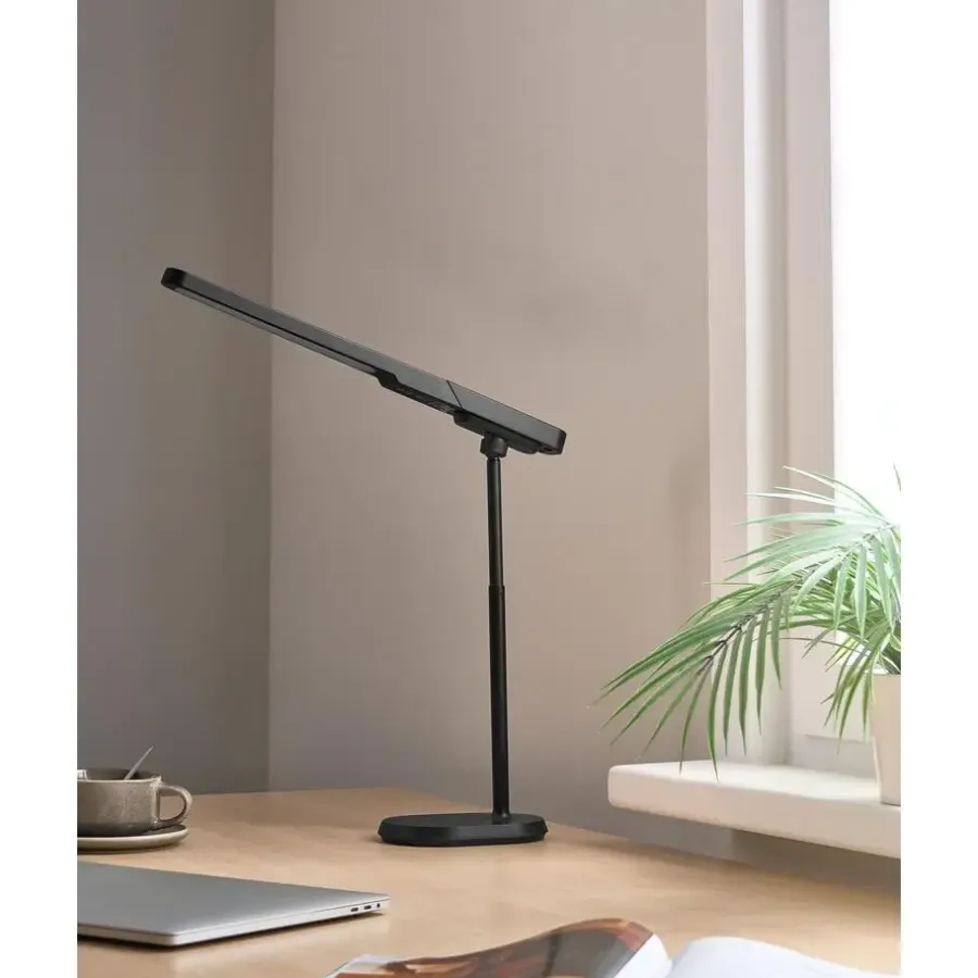 Leen Bakker TUCANA - Bureaulamp LED - Zwart - Synthetisch materiaal