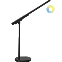 Leen Bakker TUCANA - Bureaulamp LED - Zwart - Synthetisch materiaal