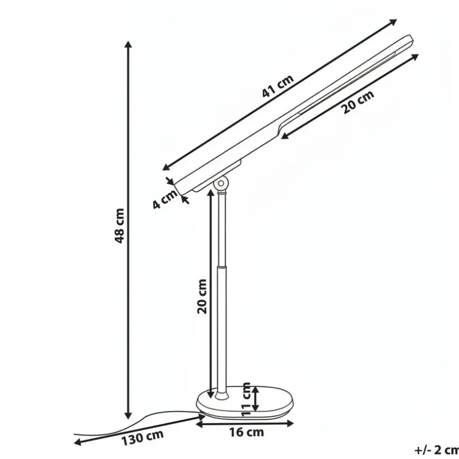 Leen Bakker TUCANA - Bureaulamp LED - Zwart - Synthetisch materiaal
