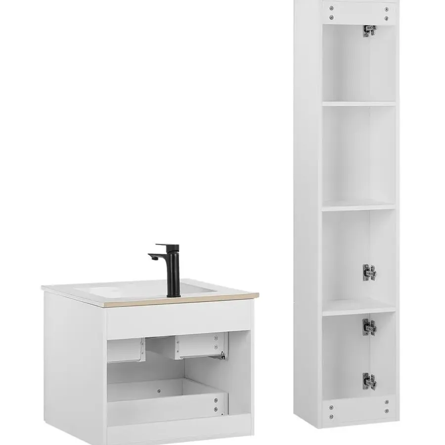 Badmeubelsets-Beliani TUDELA - Badkamermeubel - Wit - MDF