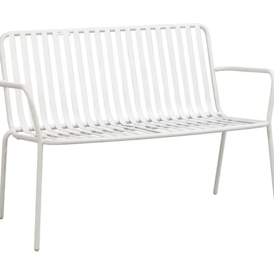 Leen Bakker Tuinbank Vence - metaal zand - 81x114x62 cm
