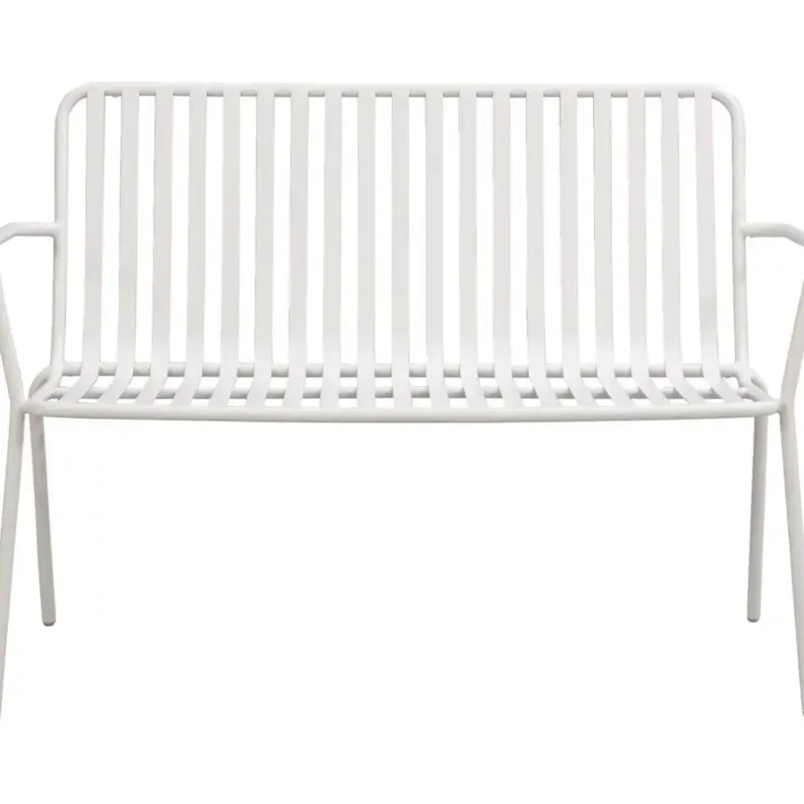 Leen Bakker Tuinbank Vence - metaal zand - 81x114x62 cm
