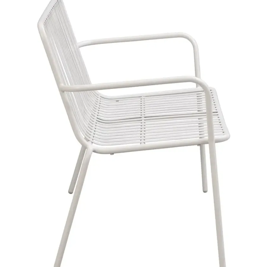 Leen Bakker Tuinbank Vence - metaal zand - 81x114x62 cm