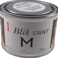Merkloos Tuinfakkel in blik - 4 branduren - 11 x 7 cm