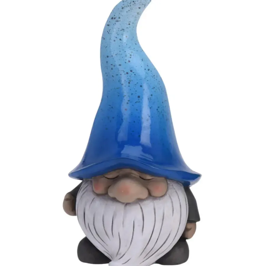 Tuindecoratie-Merkloos Tuinkabouter gnoom - blauwe muts - polystone - 23 cm
