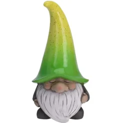 Tuindecoratie-Merkloos Tuinkabouter gnoom - groene muts - polystone - 23 cm