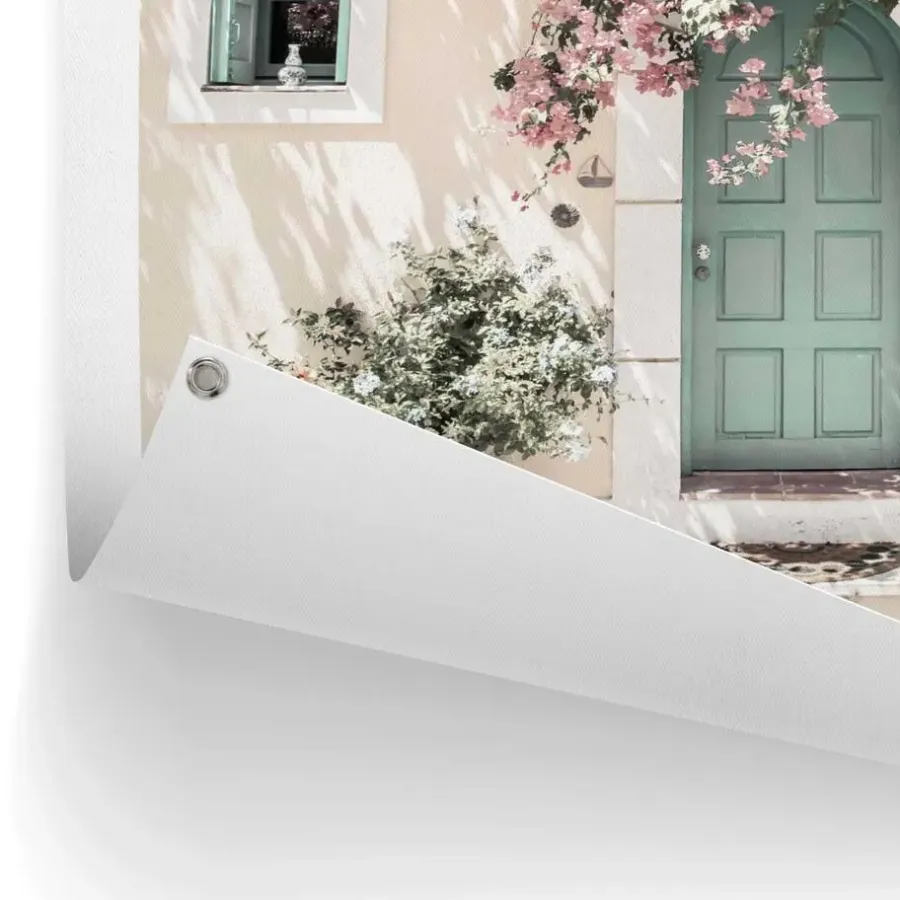 Tuindecoratie-Reinders Tuinposter Deur in Griekenland - 80 x 60cm - Beige