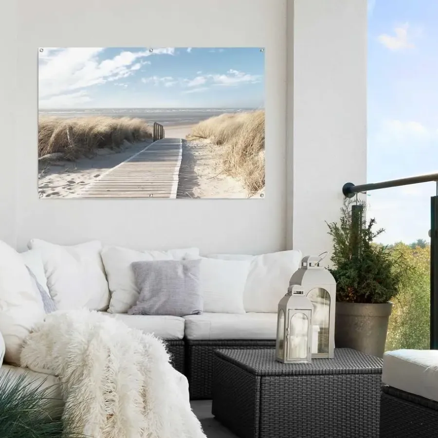 Tuindecoratie-Reinders Tuinposter Duinen - 80 x 120cm - Beige