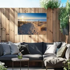 Tuindecoratie-Reinders Tuinposter Duinpad - 60 x 80cm - Beige