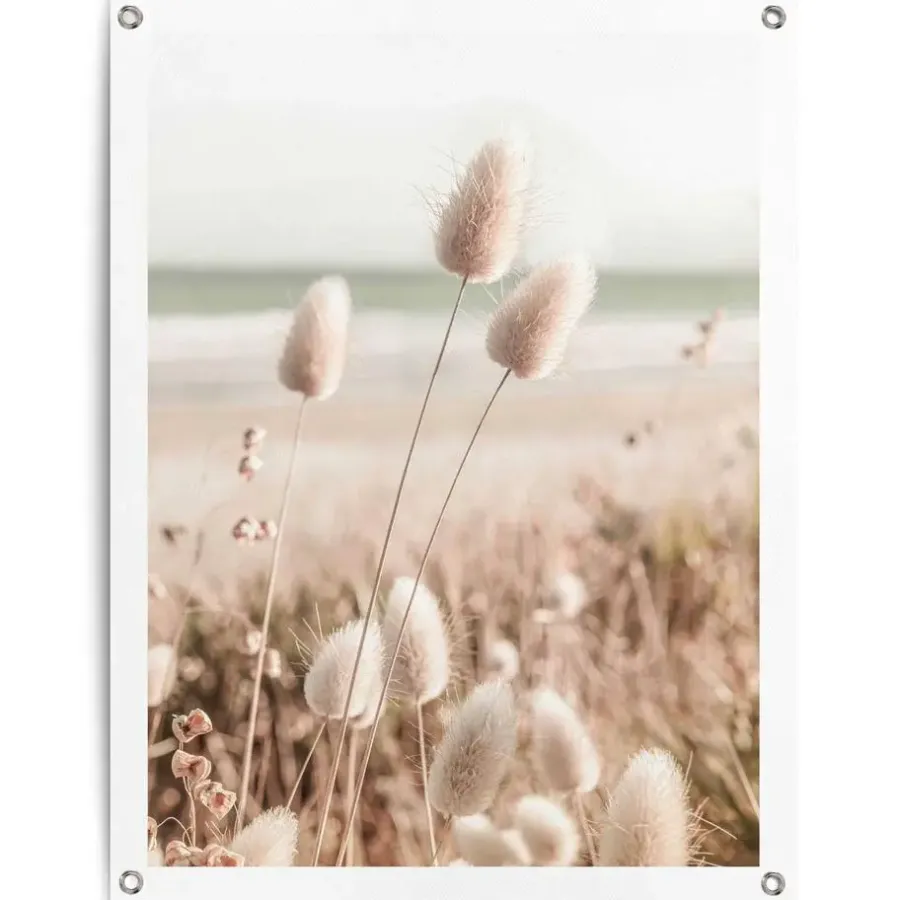 Tuindecoratie-Reinders Tuinposter Grasses - 80 x 60cm - Beige