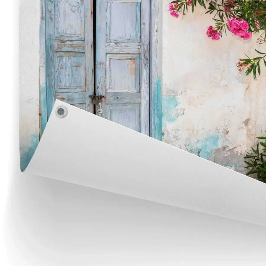 Tuindecoratie-Reinders Tuinposter Greek Facade - 60 x 80cm - Roze