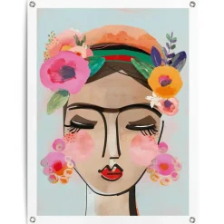 Tuindecoratie-Reinders Tuinposter Happy Face - 80 x 60cm - Bont