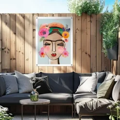 Tuindecoratie-Reinders Tuinposter Happy Face - 80 x 60cm - Bont