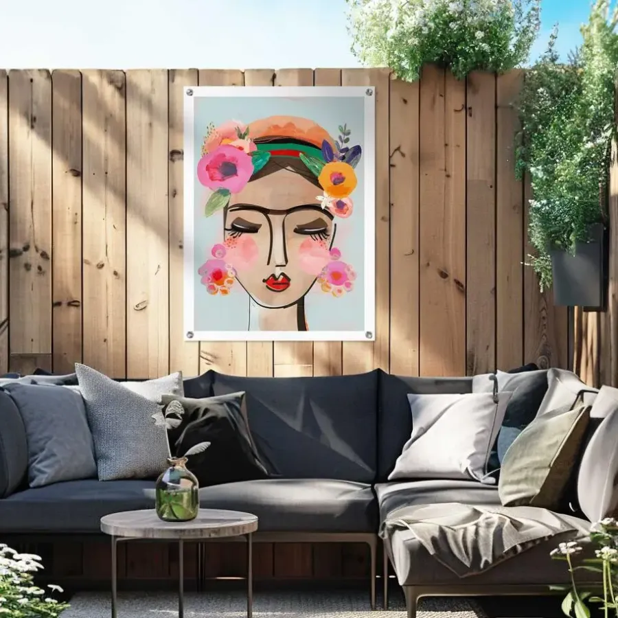 Tuindecoratie-Reinders Tuinposter Happy Face - 80 x 60cm - Bont
