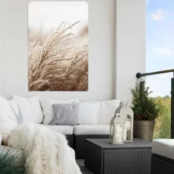 Tuindecoratie-Reinders Tuinposter Helmgras - 120 x 80cm - Beige