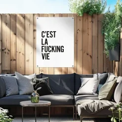 Reinders Tuinposter Het leven - 80 x 60cm - Zwart-Wit