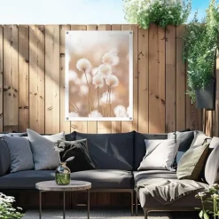 Tuindecoratie-Reinders Tuinposter Katoentak - 80 x 60cm - Beige