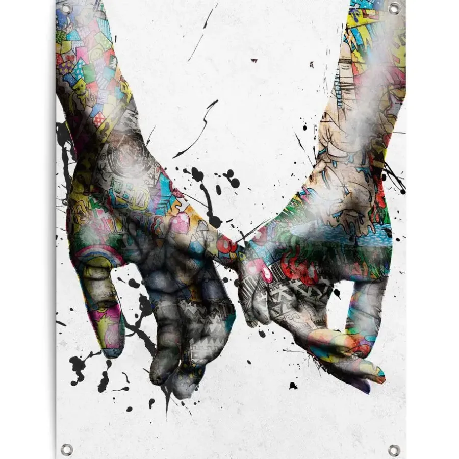 Tuindecoratie-Reinders Tuinposter Liefde - 80 x 60cm - Bont