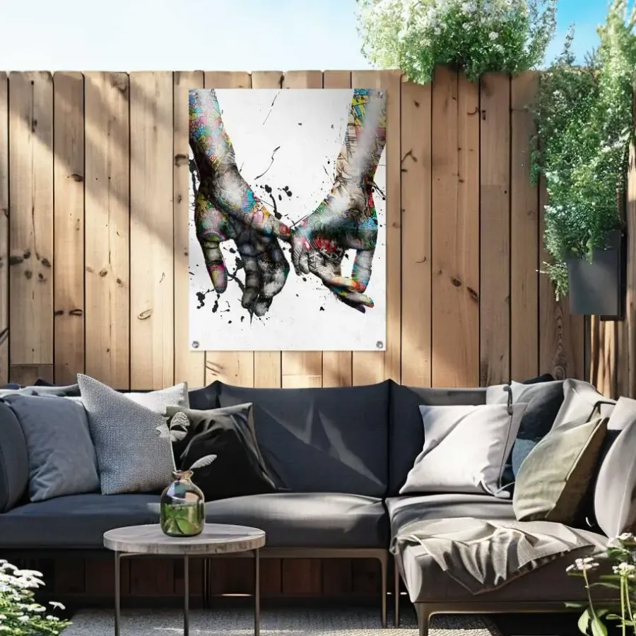 Tuindecoratie-Reinders Tuinposter Liefde - 80 x 60cm - Bont