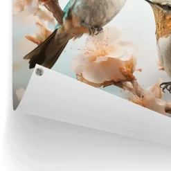 Tuindecoratie-Reinders Tuinposter Spring Birds - 80 x 60cm - Blauw