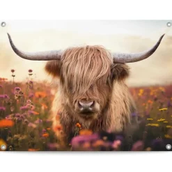 Tuindecoratie-Reinders Tuinposter Spring Highlander - 60 x 80cm - Beige