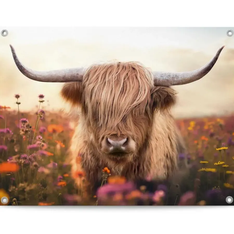 Tuindecoratie-Reinders Tuinposter Spring Highlander - 60 x 80cm - Beige