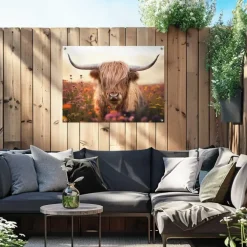 Tuindecoratie-Reinders Tuinposter Spring Highlander - 60 x 80cm - Beige