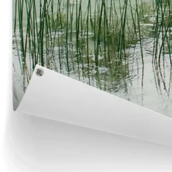 Tuindecoratie-Reinders Tuinposter Steiger aan de rand van het meer - 100 x 140cm - Groen