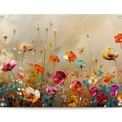 Tuindecoratie-Reinders Tuinposter Summer Flowers - 60 x 80cm - Bont