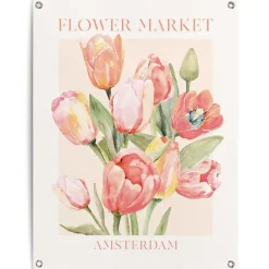 Reinders Tuinposter Tulips From Amsterdam - 80 x 60cm - Rood