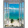 Reinders Tuinposter Uitzicht over zee - 80 x 60cm - Blauw
