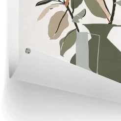 Tuindecoratie-Reinders Tuinposter Vaas met bladertakken - 80 x 60cm - Groen