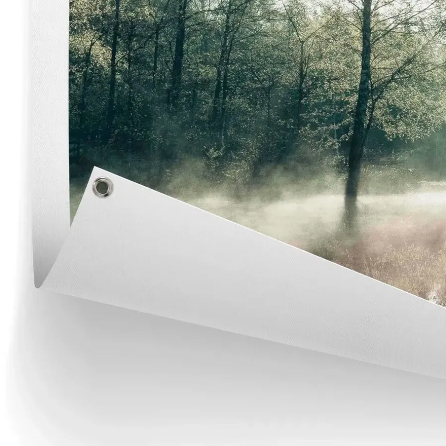 Tuindecoratie-Reinders Tuinposter Zon door de bomen - 80 x 60cm - Groen