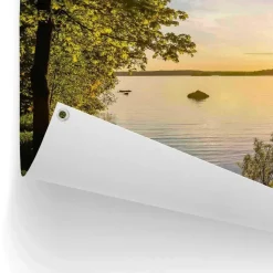 Reinders Tuinposter Zonsondergang aan het meer - 60 x 80cm - Groen
