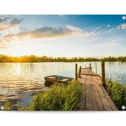 Tuindecoratie-Reinders Tuinposter Zonsopgang - 60 x 80cm - Blauw