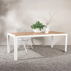 Tuintafels-Fjôrd Tuintafel Acaciahout/Metaal - 200x100x76cm - Bois