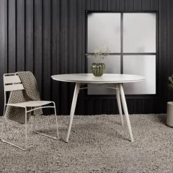 Fjôrd Tuintafel Beige Aluminium - 120x120x75cm - Lina