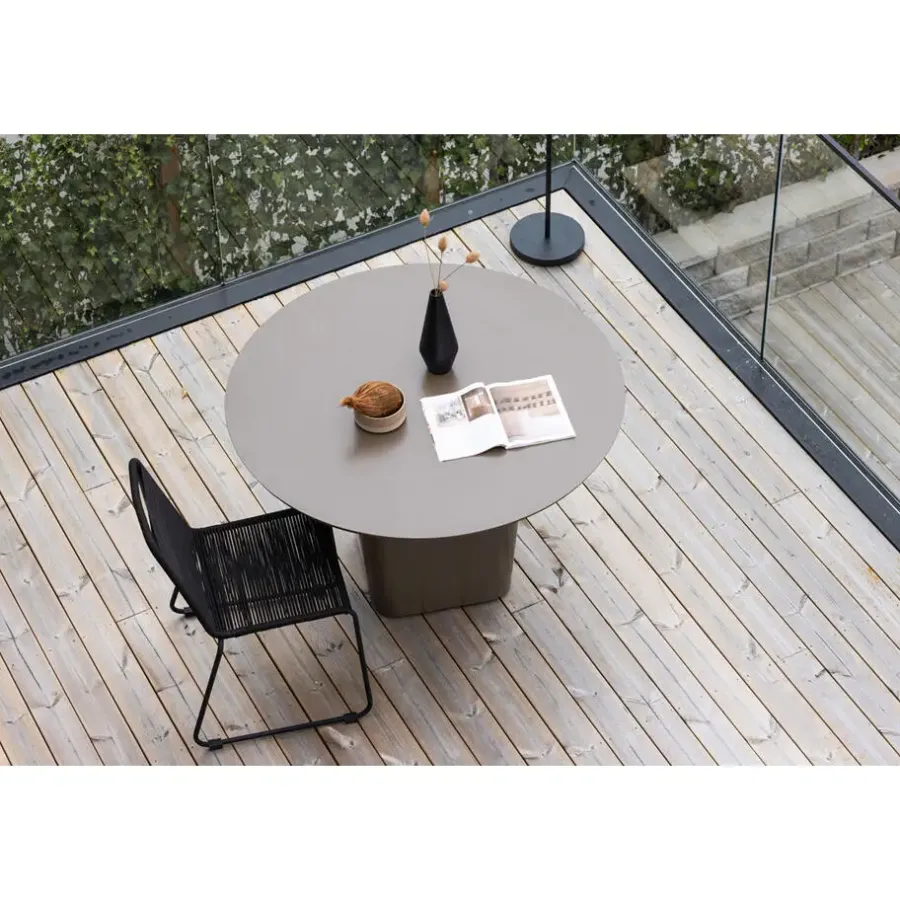 Tuintafels-Fjôrd Tuintafel Bruin Metaal - Ø120x75cm - Santa
