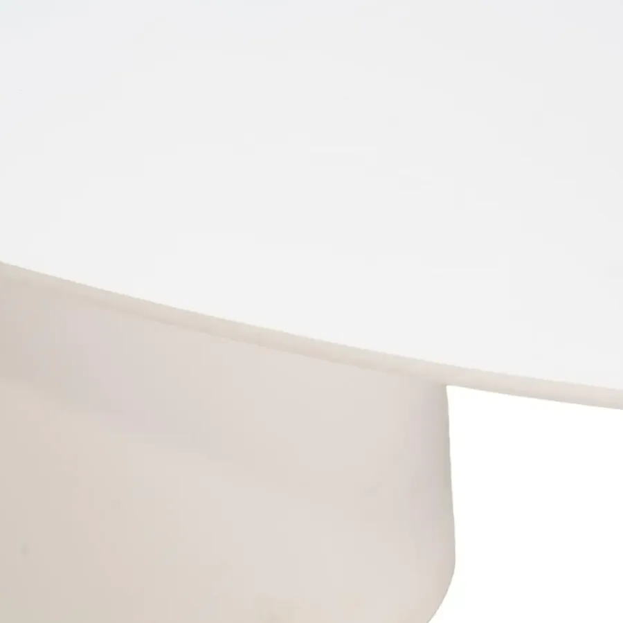 Giga Meubel Tuintafel Ovaal - Wit Betonlook - 240x110x74cm - Myrna