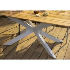 Tuintafels-Leen Bakker Tuintafel Perpignan - zand - 75x200x100 cm
