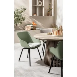 Tuintafels-Leen Bakker Tuintafel Saône - acacia - 76xØ120 cm