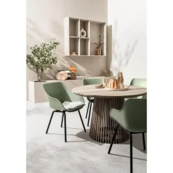 Tuintafels-Leen Bakker Tuintafel Saône - acacia - 76xØ120 cm