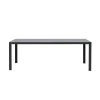 Leen Bakker Tuintafel Savoie - aluminium/glas antraciet - 75x215x90 cm
