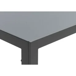 Leen Bakker Tuintafel Savoie - aluminium/glas antraciet - 75x215x90 cm