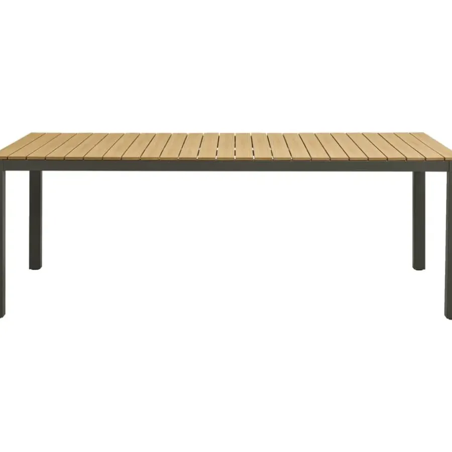Leen Bakker Tuintafel Toulon - antraciet - 74x212x100 cm