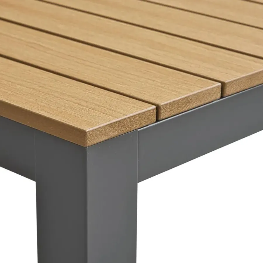 Leen Bakker Tuintafel Toulon - antraciet - 74x212x100 cm